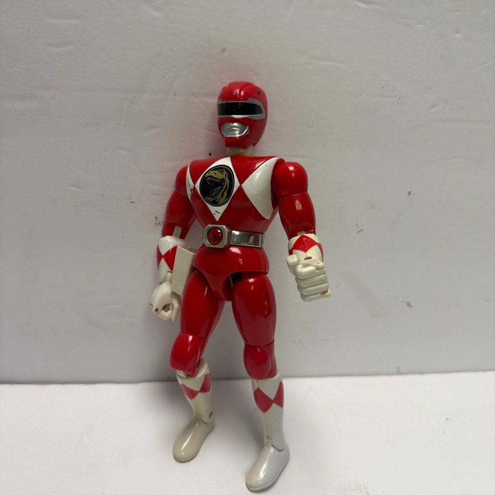 Bandai Power Rangers Action Figure 8in Red Vintage 1994 Kicker